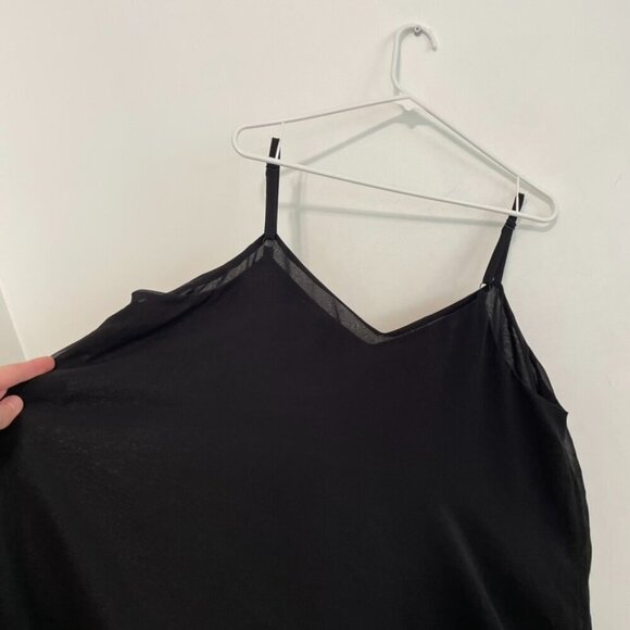 TORRID 2 Plus Size Sophie Chiffon Double Layer Cami Black Sleeveless Tank Blouse - Picture 13 of 16